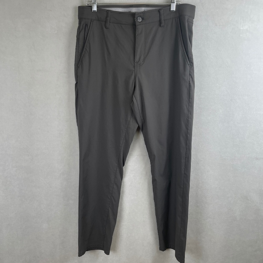 Weatherproof Vintage Mens Regular Fit Tech Pants Gray 34x30 Gorp Hiking Stretch